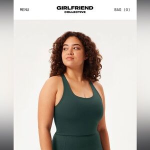 Green Girlfriend Collective Sports Bra Top